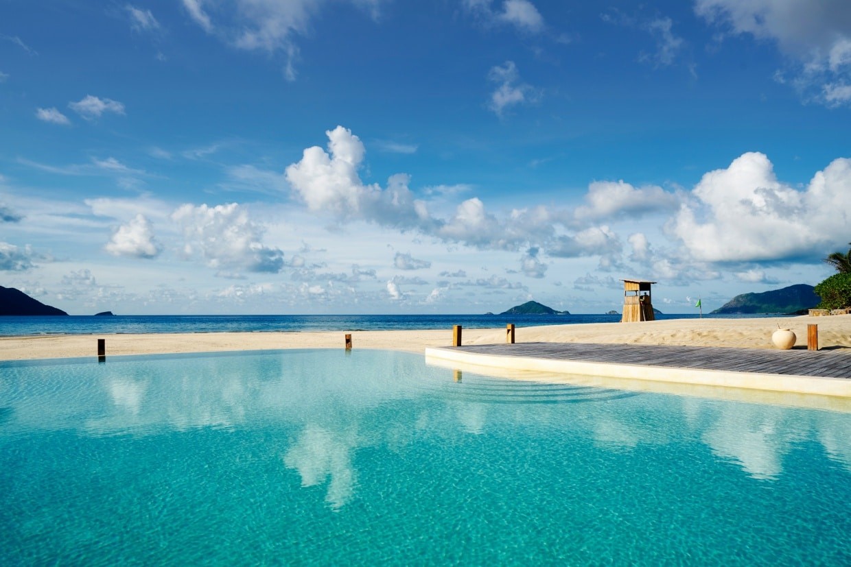 Review of Six Senses Con Dao resort - view from the public pool