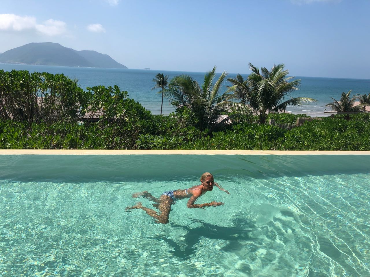 Review of Six Senses Con Dao resort - swimming in the private pool