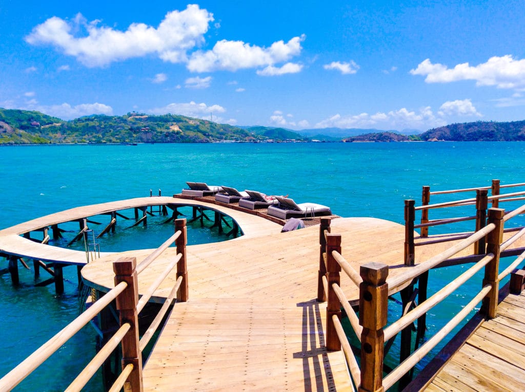 The end of the pier at Ayana Komodo resort