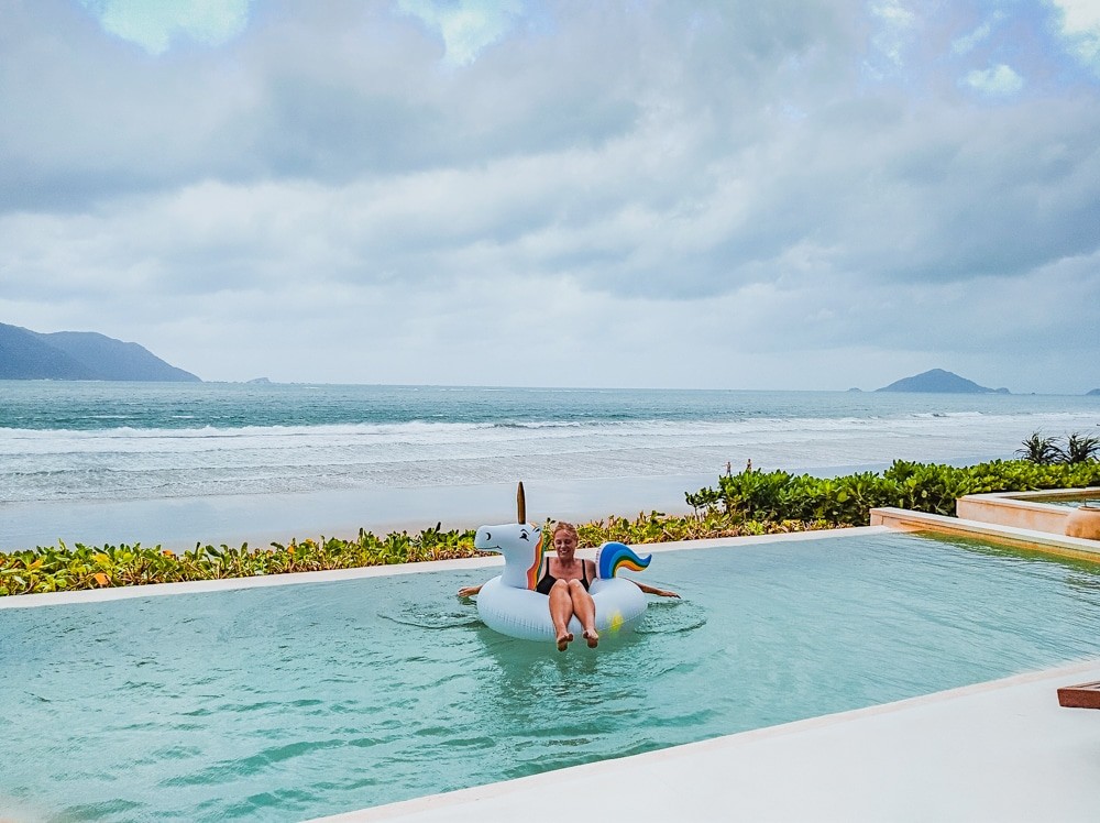 Review of Six Senses Con Dao resort - Unicorn floating in the private pool