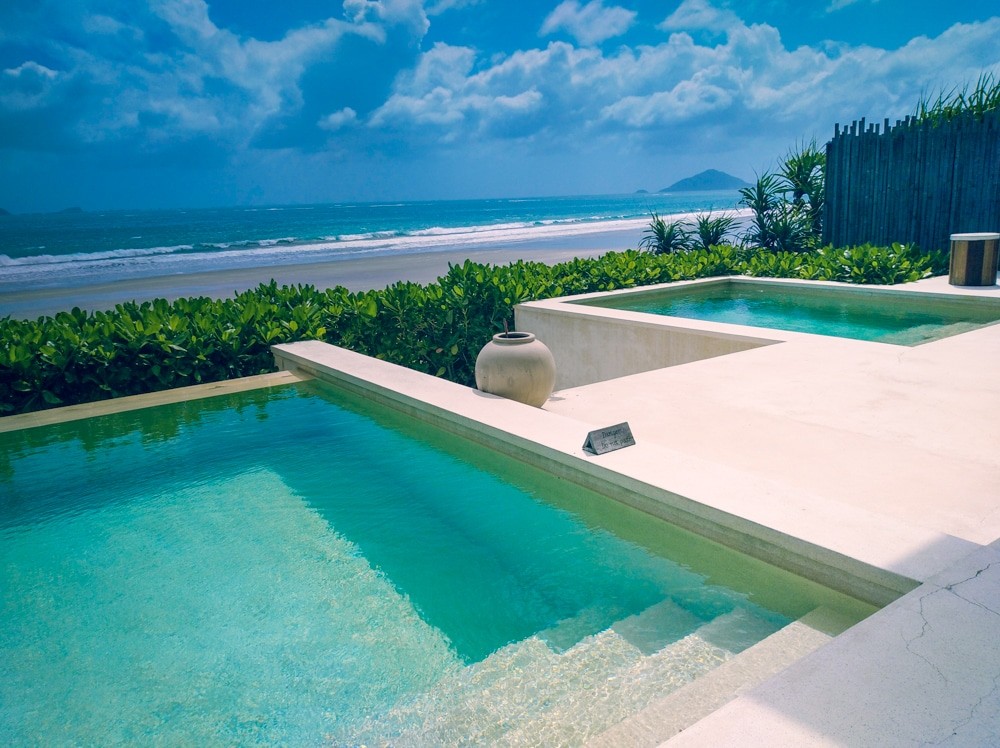 Review of Six Senses Con Dao resort - the two pools in the 3 bedrooms oceanfront villas