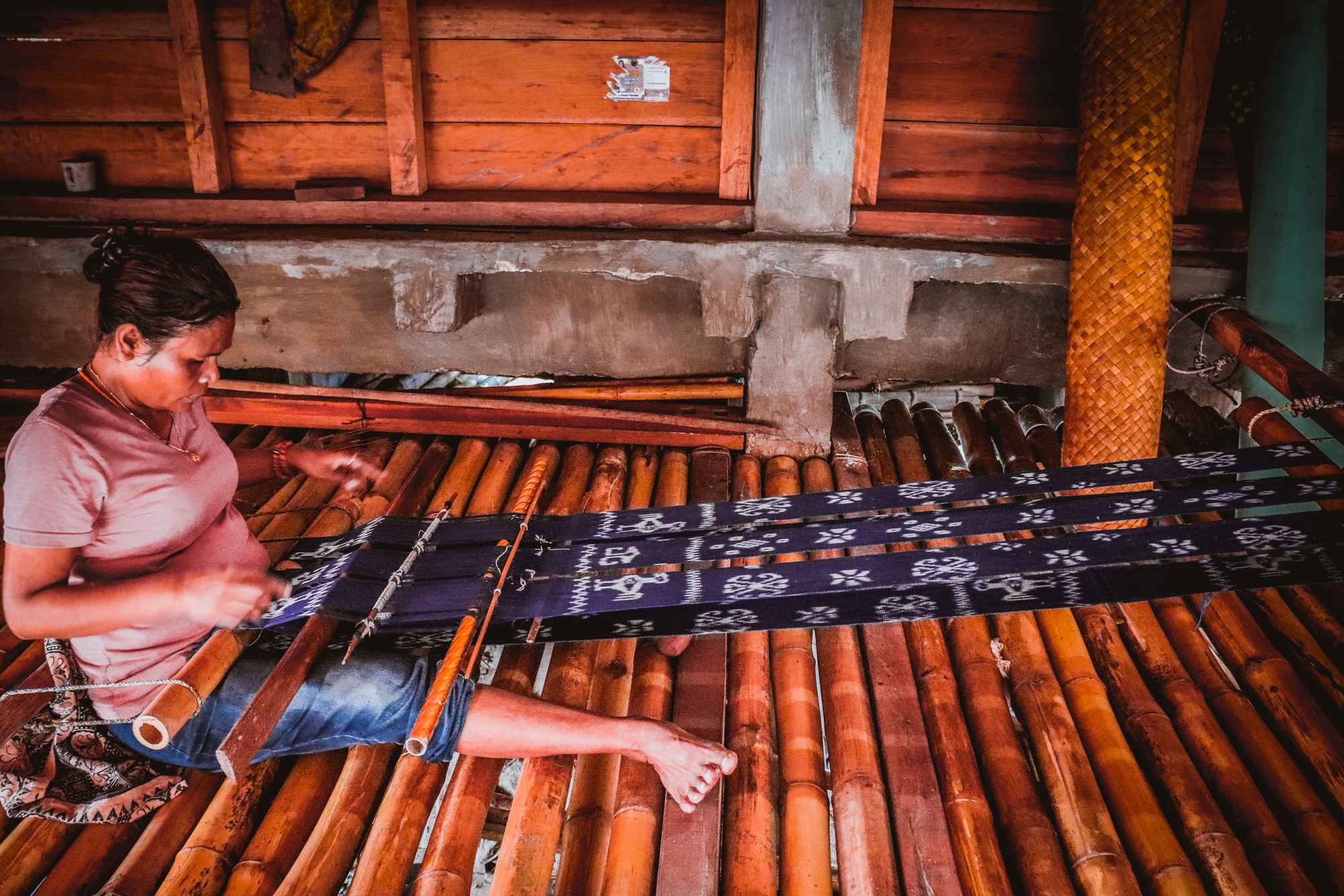 Exploring West Sumba - weaving Ikat 