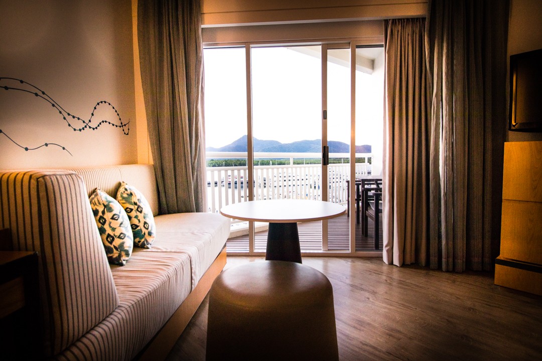 Cairns Shangri-La the executive marina view bedroom