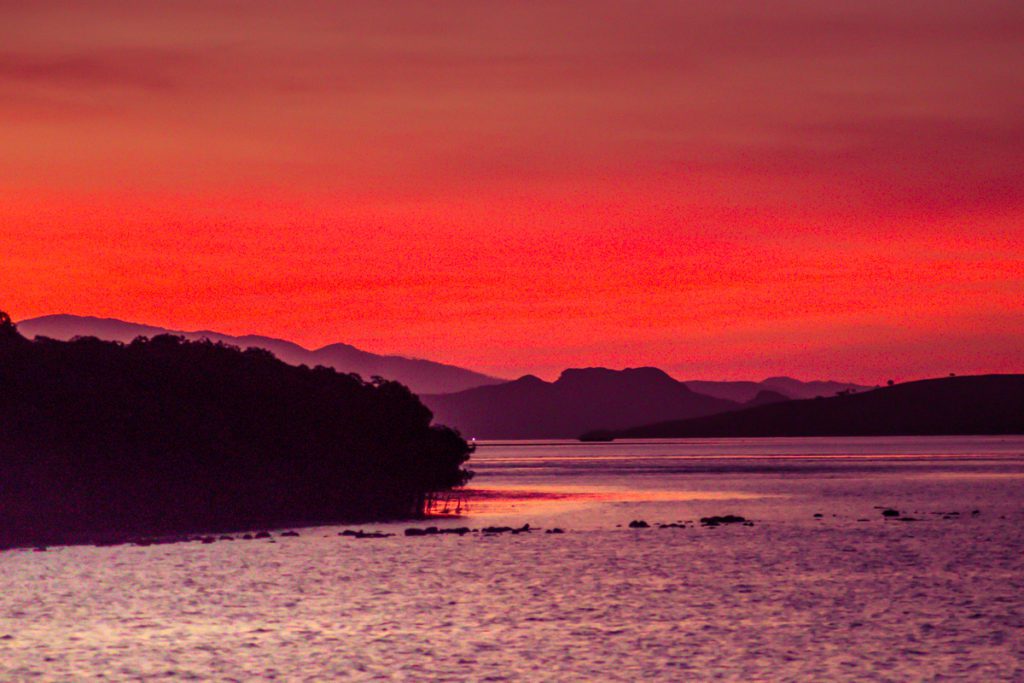 The Carpe Diem liveaboard komodo trip review sunset at Bat island