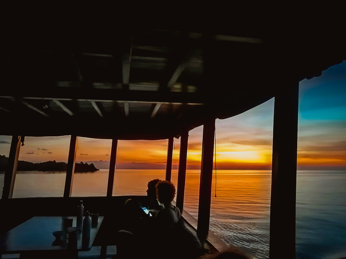 Sunshine liveaboard Sangihe islands sunset