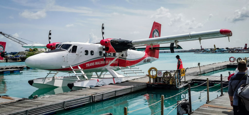 Maldives Maafushivaru resort review hydroplane flight 