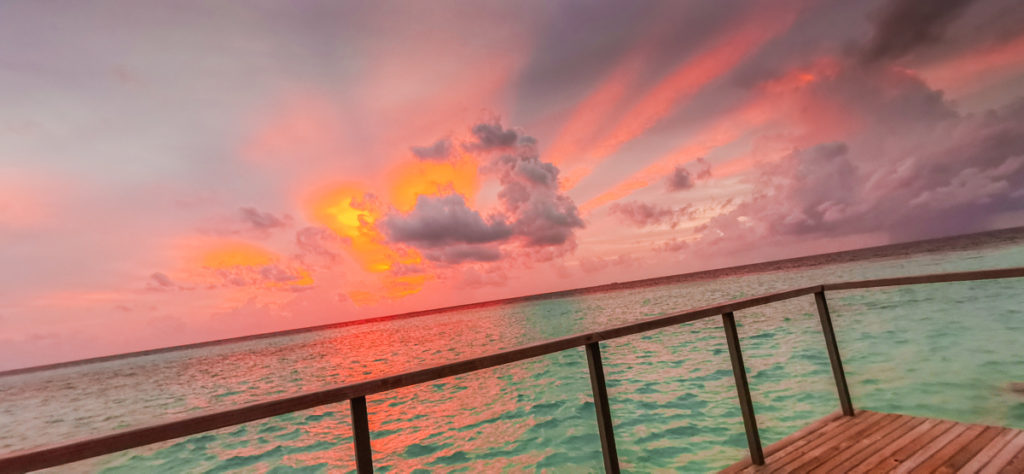 Maldives Maafushivaru resort review sunset 