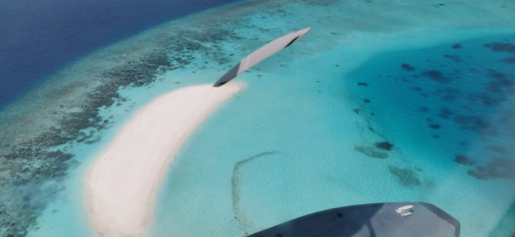 Maldives Maafushivaru resort review hydroplane flight 
