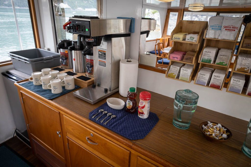 sea star yacht small cruise to Alaska tea and coffee