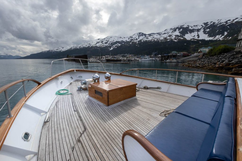 sea star yacht small cruise to Alaska viewing platform