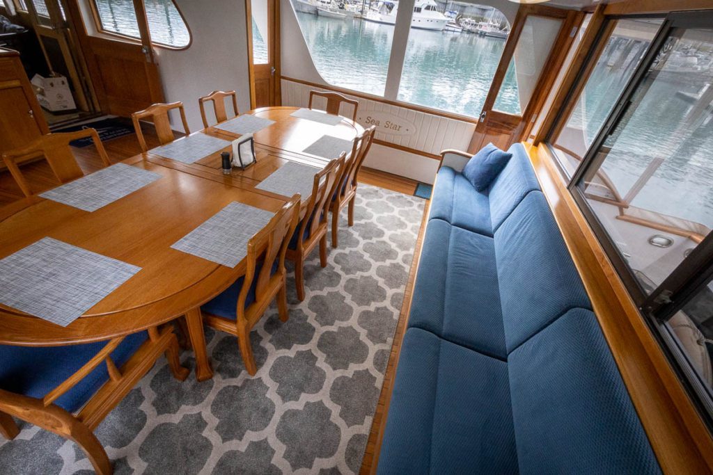 sea star yacht small cruise to Alaska dining room 