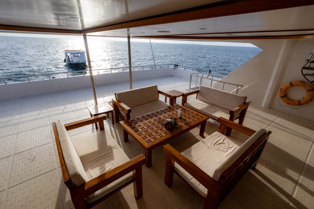 Duke of York Liveaboard review outdoor lounging area
