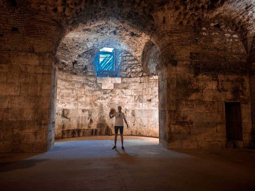 Roman substructures beneath Diocletian's Palace in Split, Croatia
