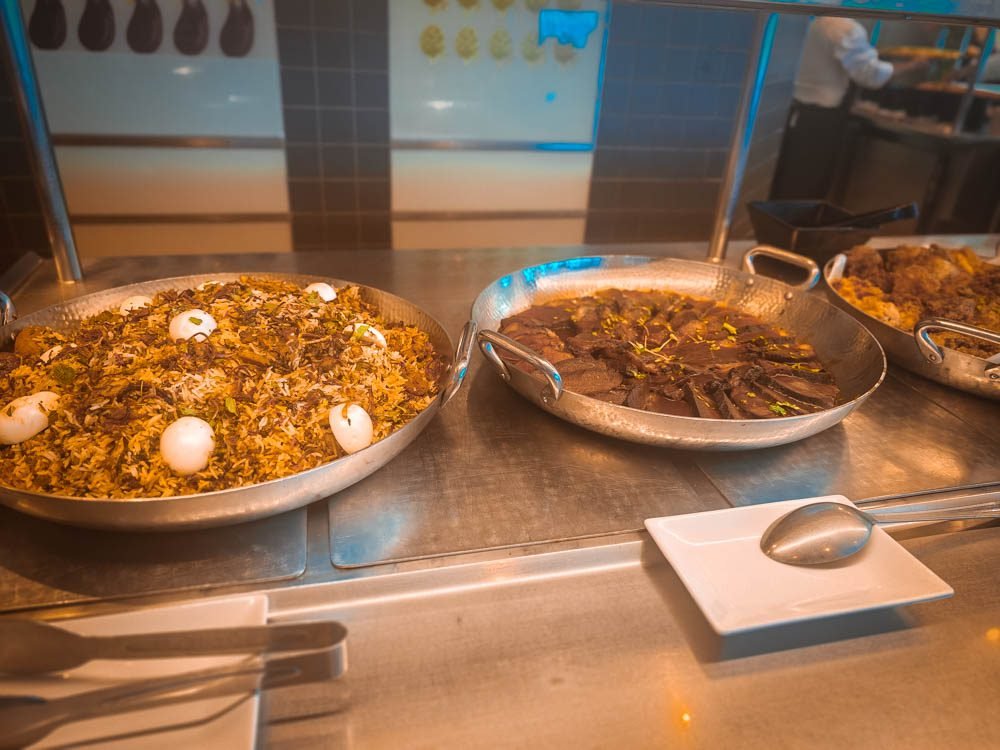 Paella served in the buffet on Celebrity Constellation