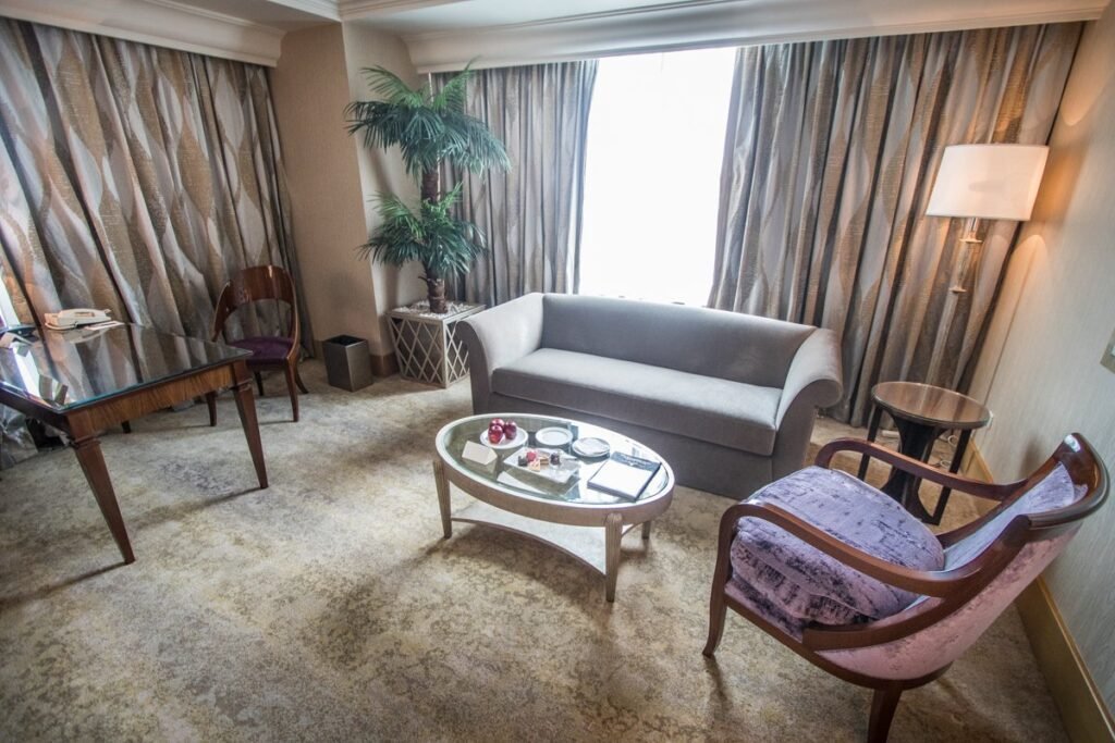 Junior Suite bedroom at the Mulia Jakarta