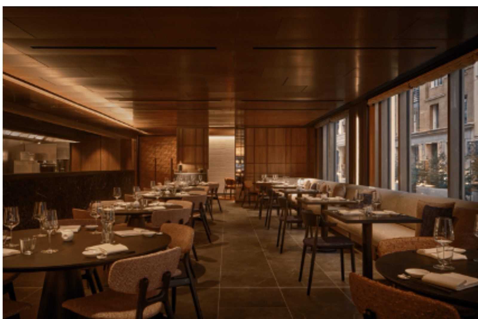 Tri-level Nobu restaurant and bar by GRONDA at Nobu Hotel Madrid