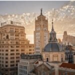 Madrid Gets Its First Nobu — Just in Time for Formula 1 View over the Madrid skyline from Nobu Hotel Madrid on Calle Alcalá