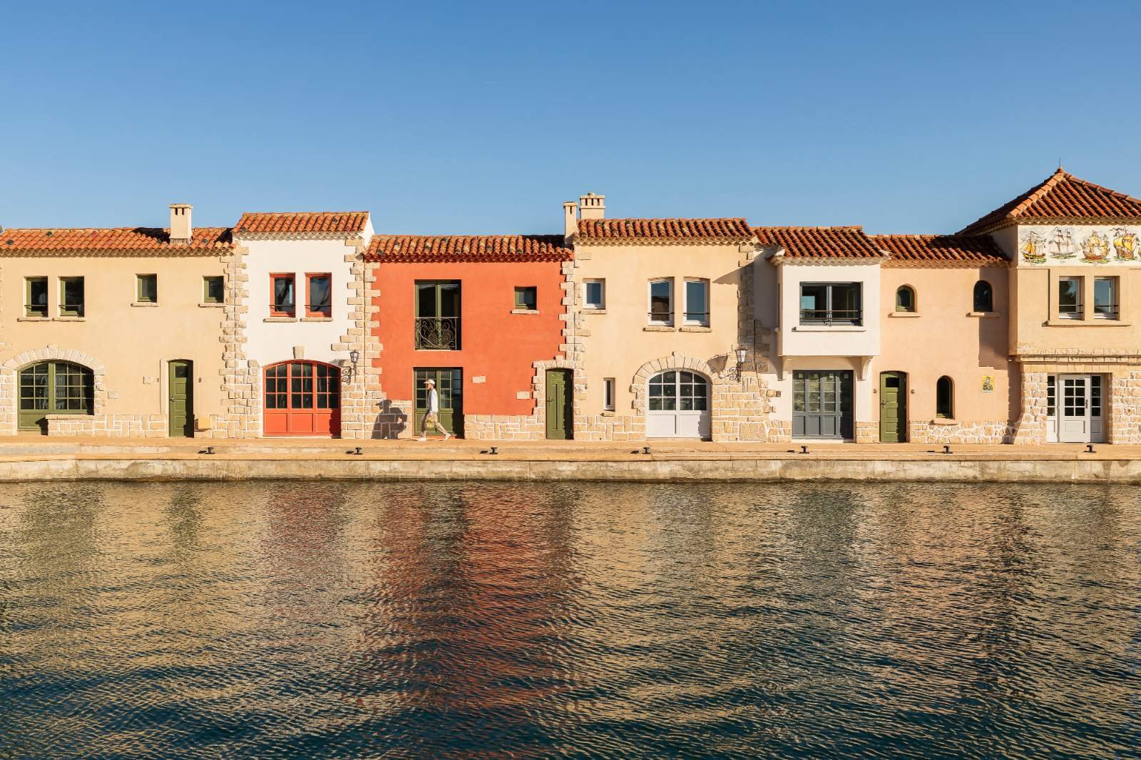 Harbour and dining terraces at Zannier Île de Bendor, seven minutes by boat from Bandol