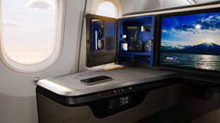 Rendering of a The Room FX suite by the window, with its 24-inch screen and side console