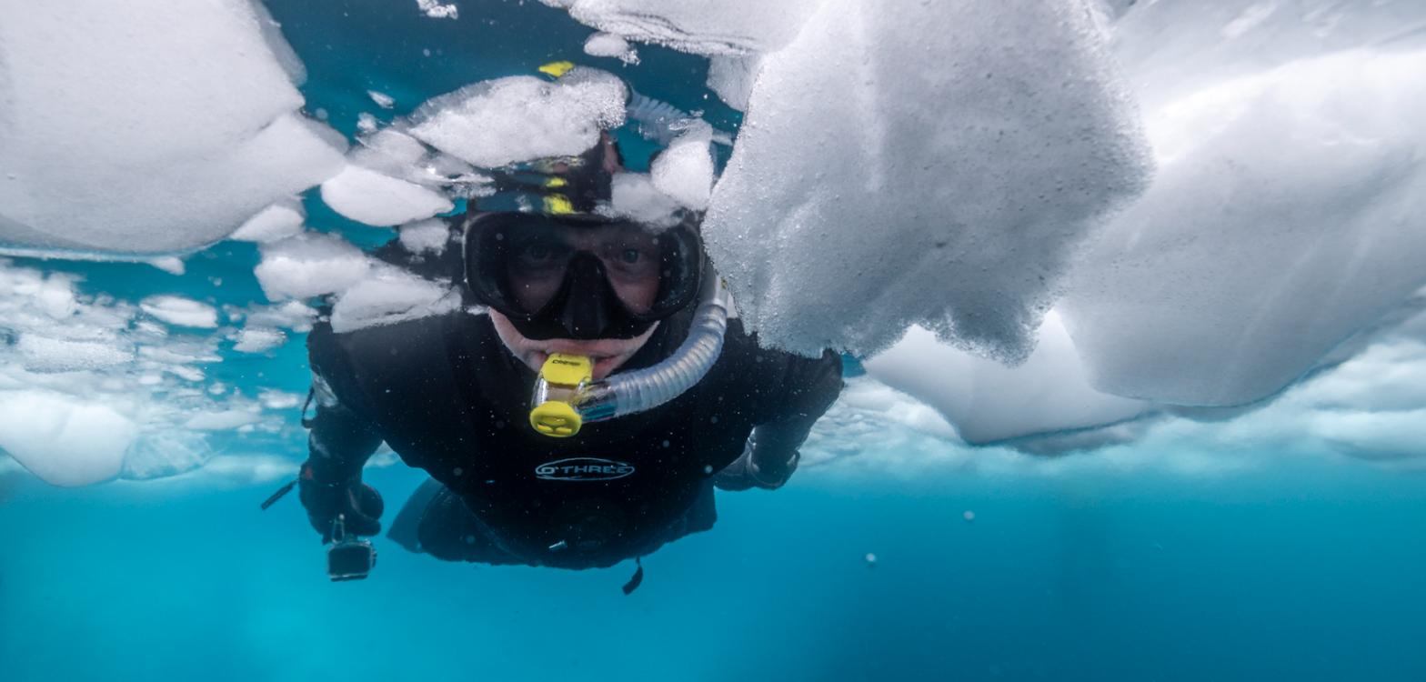 Antarctica diving with AE Expeditions / Douglas Mawson polar snorkelling