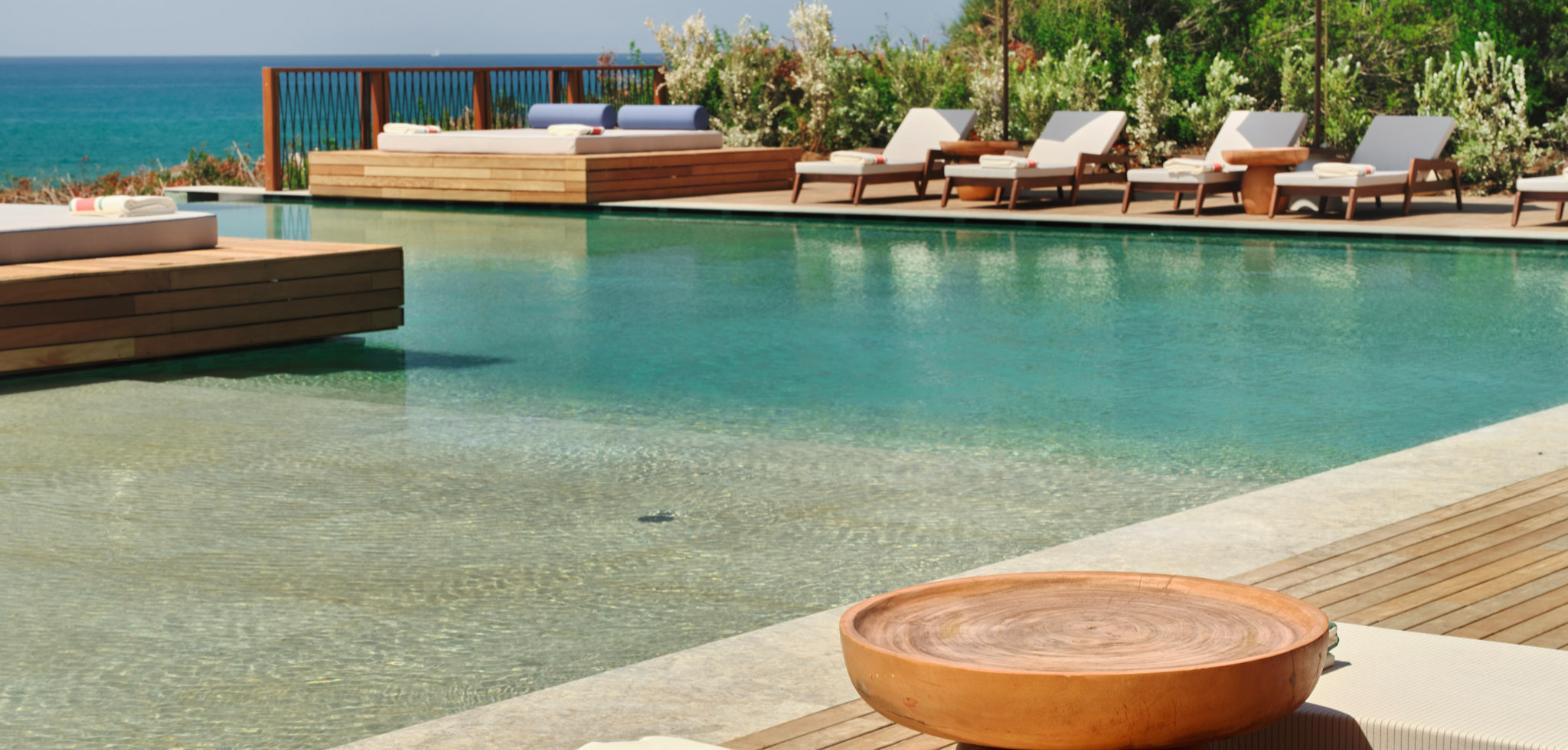 Icona’s Costa Ragusa Resort infinity pool facing the Mediterranean, Sicily