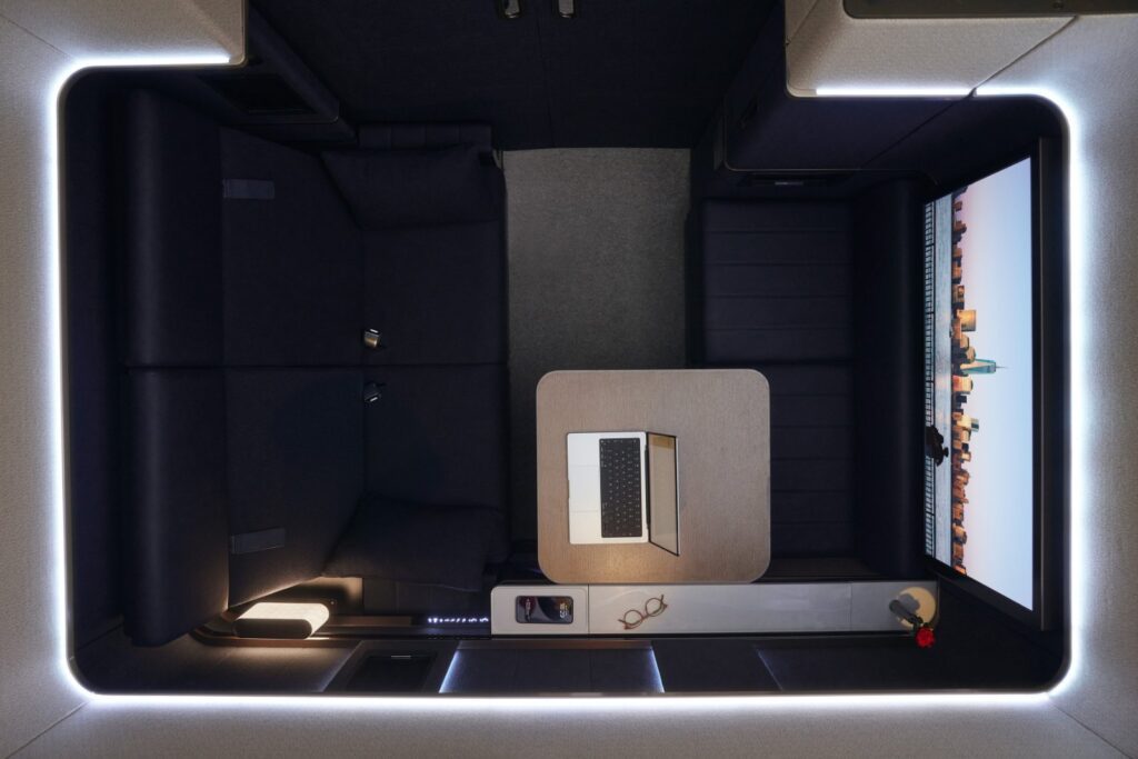 Lufthansa Allegris First Class suite on the Airbus A350 with floor-to-ceiling walls