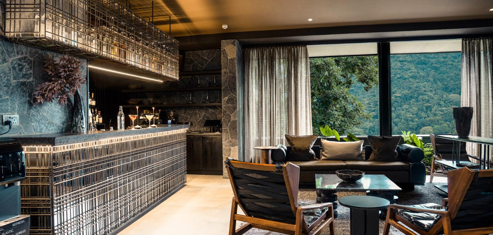 Silverback Lodge Bwindi bar and lounge, Uganda