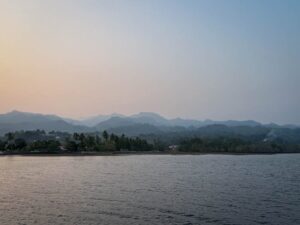 Hazy coastline near Ambon, October 2026