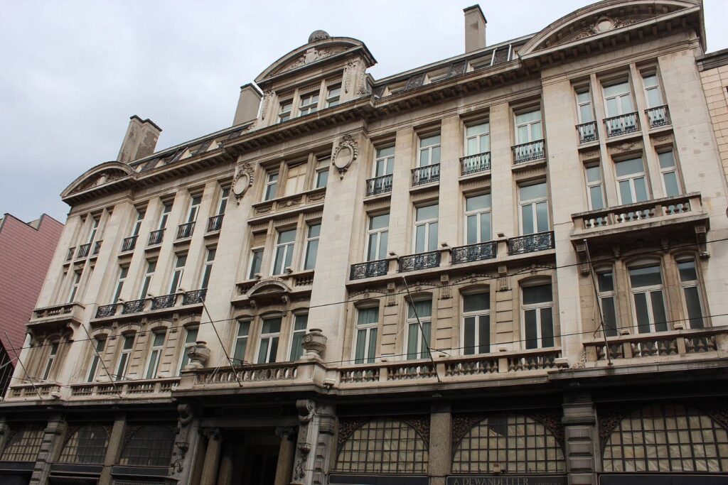 Façade of the 1910 Hotel Astoria on Rue Royale, Brussels, now the Corinthia Grand Hotel Astoria