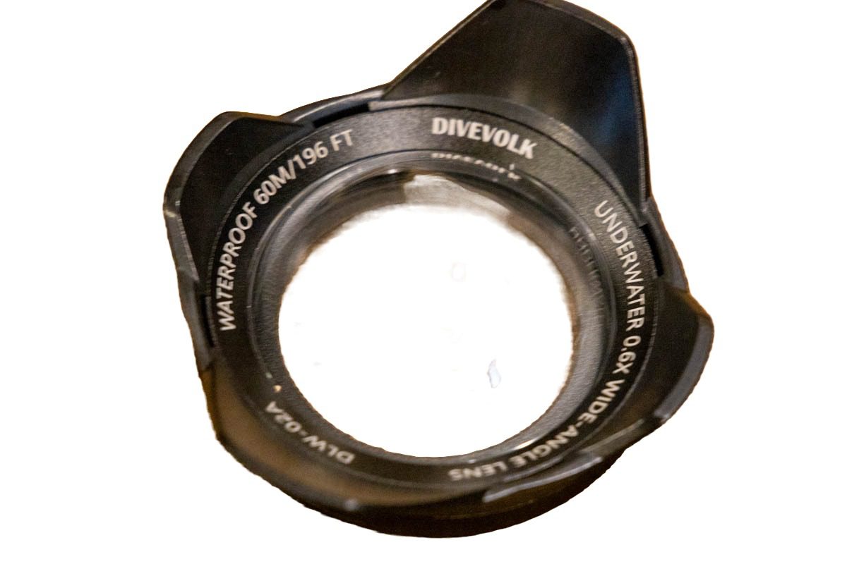 DIVEVOLK 0.6x wide-angle wet lens, waterproof to 60 m