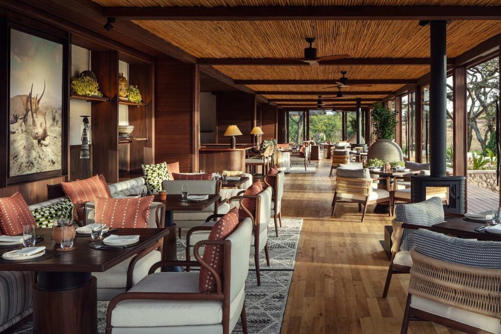 Mavuno restaurant at JW Marriott Mount Kenya Rhino Reserve Safari Camp in Laikipia