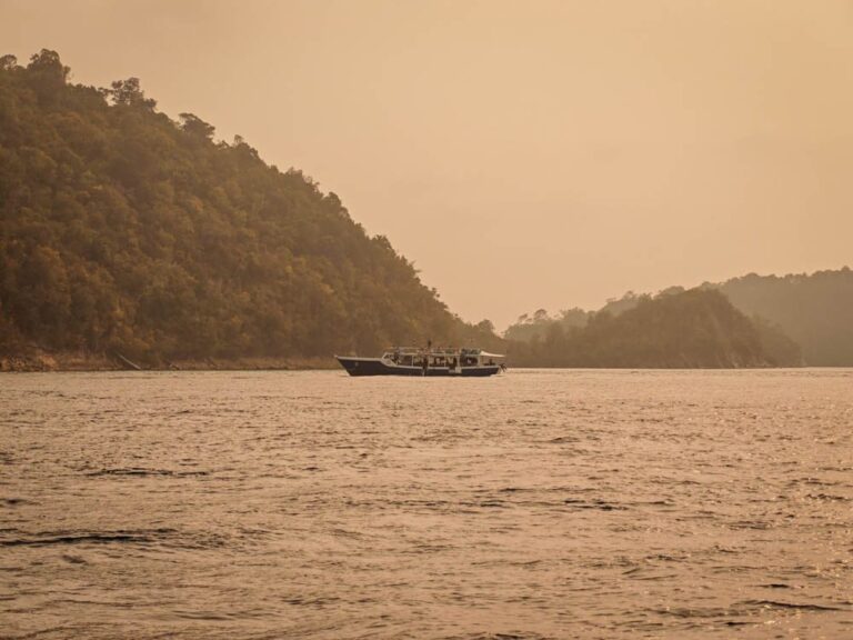 Indonesia Forest Fires 2026: Is It Safe to Dive and Travel Right Now? Karst islands of Misool in orange smoke haze, October 2026