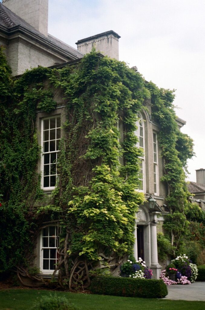Ivy-covered Georgian façade of the Manor at Mount Juliet Estate, Kilkenny