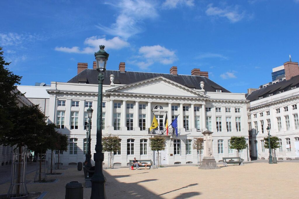 The neoclassical Place des Martyrs in central Brussels, home of the Juliana Hotel
