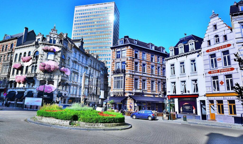 Place du Grand Sablon in Brussels, the antiques and chocolate quarter a ten-minute walk from Hotel Amigo