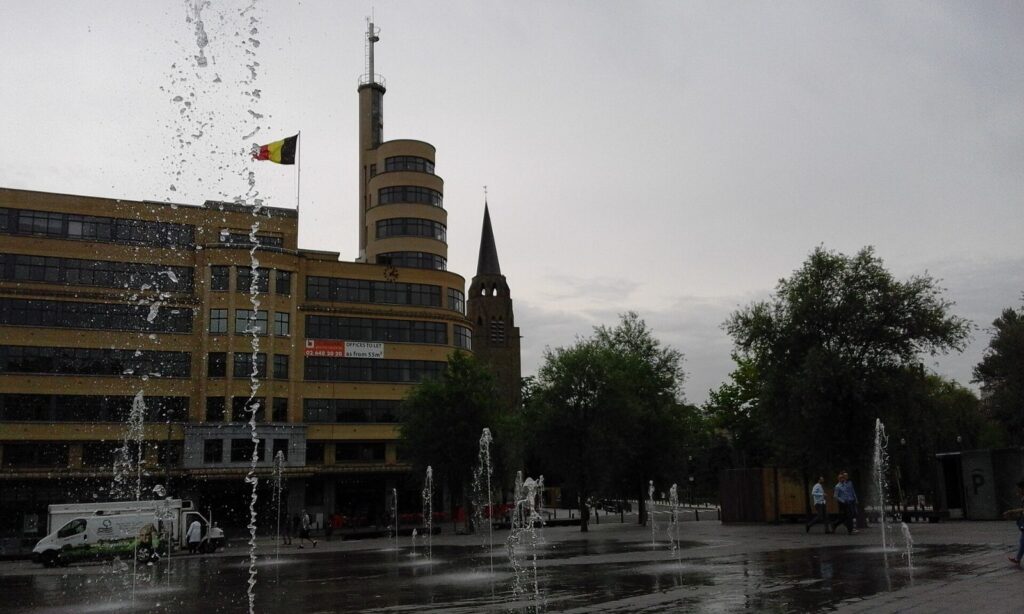 The Art Deco Flagey building on Place Flagey in Ixelles, Brussels, home of Café Belga