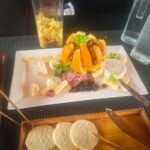 Cheese and fruit platter on the Scubaspa Zen buffet