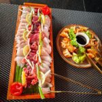 Sashimi platter served on Scubaspa Zen