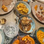 Dishes from a themed dinner night on Scubaspa Zen