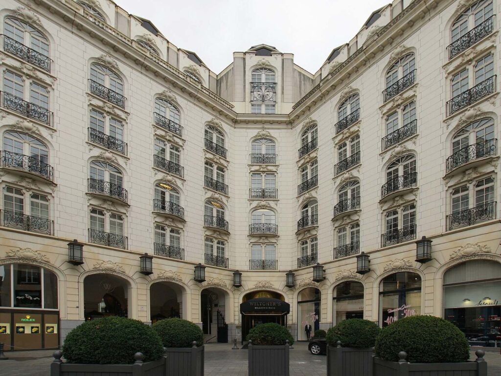 The 1913 Beaux-Arts building of Steigenberger Icon Wiltcher's at Avenue Louise 71, Brussels, formerly the Conrad