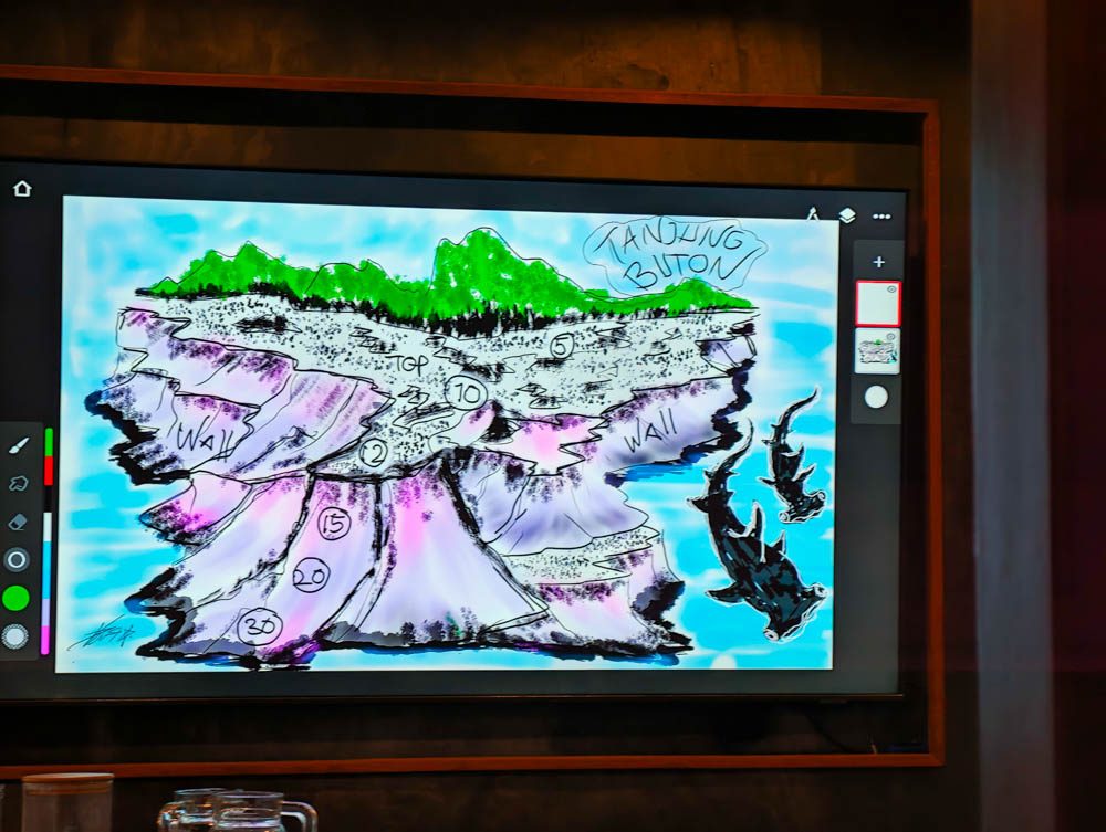 Dive briefing drawing of Tanjung Buton, Hatta