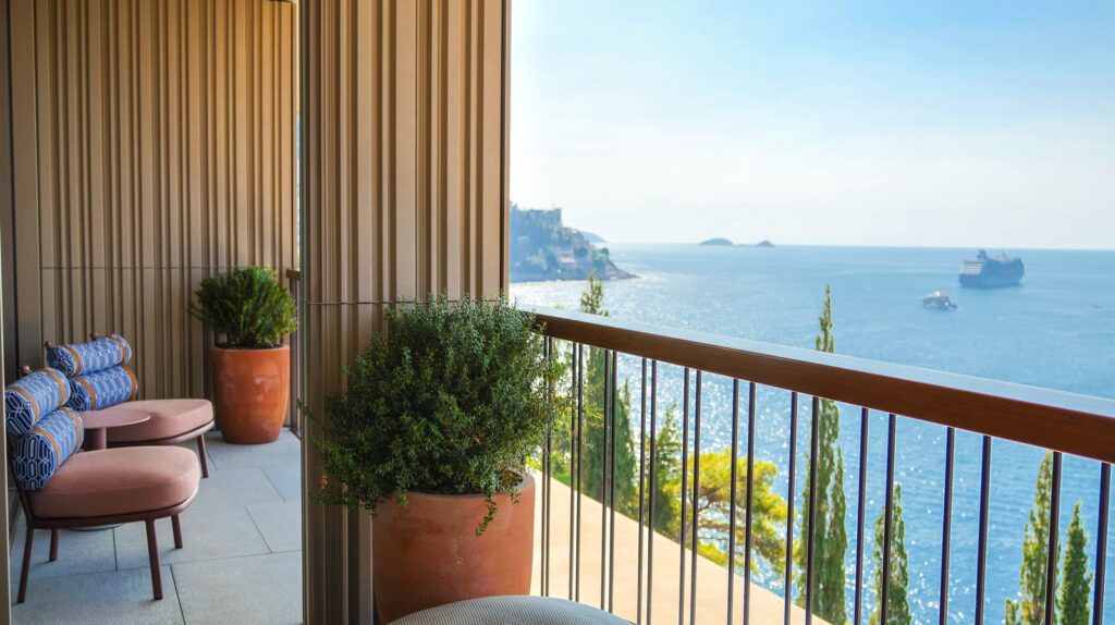 Villa Argentina Dubrovnik Deluxe Suite balcony with sea view